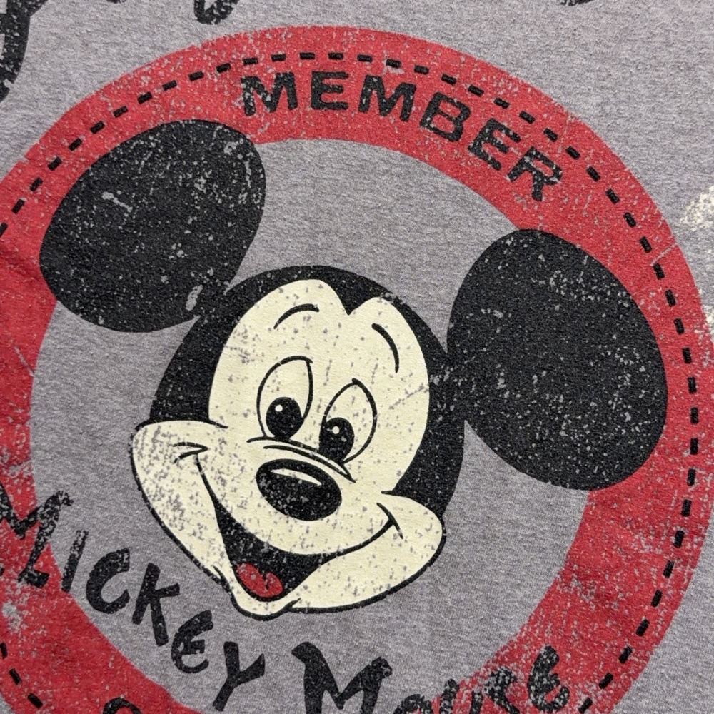Disney Store Mickey Mouse Club Shirt Mens L Gray Mouseketeer Retro Graphic Tee - Picture 4 of 12
